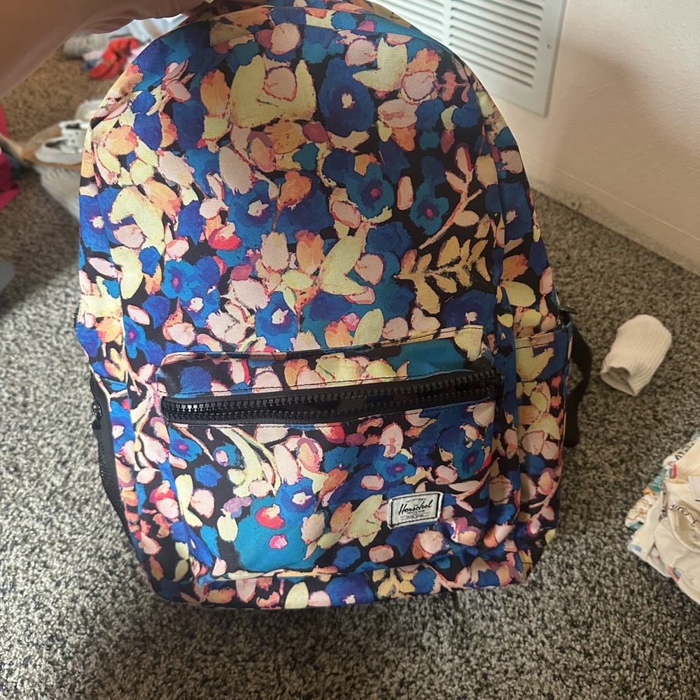Herschel Floral Baby Bag - Blue and Pink